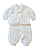 Conjunto Bebê Unissex Crochê Lã Artesanal Branco Encanto FL - Imagem 2