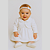 Vestido Bebê Batizado com Pérolas e Bolero FL000 - Imagem 1
