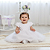 Vestido Bebê Batizado Pérolas e Tule manga curta Losango 91 - Imagem 1