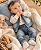 Conjunto Bebê Masculino Longo Jeans com Body Estampado 12287 - Imagem 1