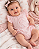 Macacão Bebê Feminino Curto com Babadinhos Laço Letut 18253 - Imagem 1