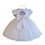 Vestido Bebê Batizado Borboleta Tule com pérolas Flor M91 - Imagem 3