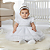 Vestido Bebê Batizado Borboleta Tule com pérolas Flor M92 - Imagem 1