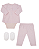 Conjunto Bebê Feminino 3 Peças Rosa Paraíso 20035 - Imagem 3