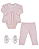 Conjunto Bebê Feminino 3 Peças Rosa Paraíso 20035 - Imagem 2