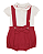 Conjunto Bebê Feminino Body e Shorts Vermelho Paraíso 20040 - Imagem 2