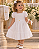 Vestido Bebê Branco Batizado com renda Paraíso 20111 - Imagem 1