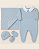 Saída Maternidade Masculina Trico 5Pçs Azul Bebê Trico MM203 - Imagem 2
