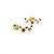 Brincos Banhado a Ouro 18k c/ Pedras coloridas - Imagem 1