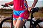 CONJUNTO CICLISMO FEMININO AZUL E ROSA - Imagem 4