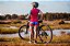 CONJUNTO CICLISMO FEMININO AZUL E ROSA - Imagem 5