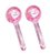 Par de Esferas Ice Ball c/ Glitter - Rosa - Imagem 1