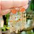 Brinco fusion podange e cristal london blue em banho de ouro 18k - Imagem 3