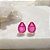 Brinco gota fusion turmalina rosa com zircônia branca em banho de ouro 18k - Imagem 3