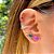 Brinco ear cuff fusion ametista em banho de ouro 18k - Imagem 2