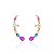 Brinco ear cuff fusion ametista em banho de ouro 18k - Imagem 1