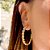 Brinco argola entrelaçada lisa em banho de ouro 18k - Imagem 2