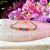 Pulseira riviera redonda cristal esmeralda e cristais coloridos em banho de ouro 18k - Imagem 3