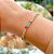 Pulseira riviera redonda cristal esmeralda e cristais coloridos em banho de ouro 18k - Imagem 2