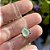 Colar em prata 925 gota fusion esmeralda com cravação em garras - Imagem 3