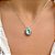 Colar em prata 925 gota fusion esmeralda com cravação em garras - Imagem 2