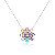 Colar flor com cristal peridoto em  prata 925 - Imagem 1