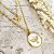 Colar duplo em banho de ouro 18k com pingente e medalha divino espirito santo - Imagem 3