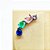 Brinco ear cuff banhado em ródio negro com zircônias coloridas - Imagem 2