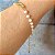 Pulseira em banho de ouro 18k o senhor é meu pastor com pérolas na corrente - Imagem 3