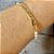 Pulseira em banho de ouro 18k o senhor é meu pastor com pérolas na corrente - Imagem 2