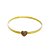 Bracelete banhado em ouro 18k com coração cravejado de zircônias coloridas - Imagem 1