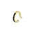 Brinco piercing em banho de ouro 18k cravejado de zircônias negras - Imagem 1