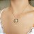 Colar banhado em ouro rose medalha giratória divino espirito santo com detalhes de zircônias - Imagem 2