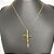 Colar banhado em ouro 18k cruz cravejada de zircônias com o nome Jesus - Imagem 3
