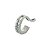 Brinco piercing banhado em ródio branco cravejado de zircônia cristal - Imagem 1