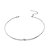 Choker banhado em ródio branco com nó - Imagem 1