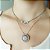 Choker em banho de ródio branco elos cartier e ollho grego - Imagem 2
