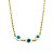 Choker em banho de ouro 18k elos cartier com olho grego - Imagem 1