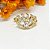 Brinco piercing em banho de ouro 18k olho cravejado de zircônias cristais - Imagem 2