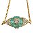Pulseira em banho de ouro 18k olho grego com cristal azul cravejado de zircônias cristais - Imagem 1