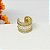 Brinco piercing em banho de ouro 18k cravejado de zircônias cristais - Imagem 3