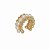 Brinco piercing em banho de ouro 18k com bolinhas e pérolas - Imagem 1