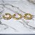 Trio de brincos piercings em banho de ouro 18k com zircônias cristais e liso - Imagem 3