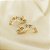 Brinco ear cuff asas em banho de ouro 18k cravejado de zircônias cristais - Imagem 3
