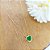 Colar banhado em ouro 18k com coração de pedra fusion verde esmeralda - Imagem 3