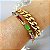 Pulseira em banho de ouro 18k com elos grumet - Imagem 2