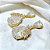 Brinco banhado em ouro 18k gotas em cristal com flores cravejadas de zircônias - Imagem 2