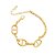 Pulseira em banho de ouro 18k com elos português - Imagem 1