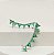 Brinco ear cuff em banho de ródio branco com triângulos de cristais verdes e pedra fusion verde - Imagem 3