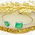 Bracelete em banho de ródio branco com pedra fusion verde - Imagem 2